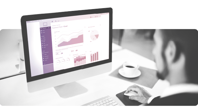 Performance dashboard on a screen