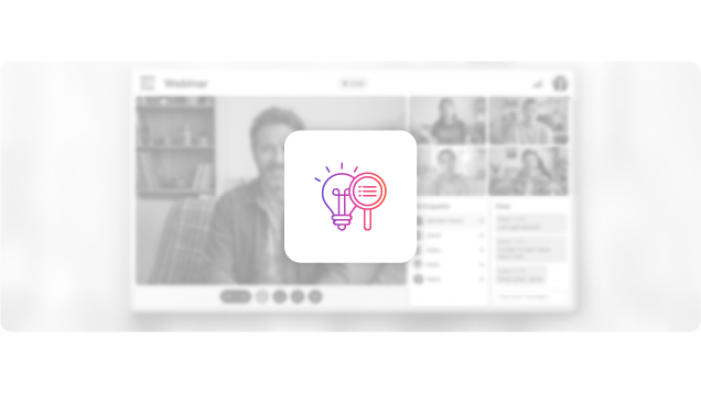 Icon with an online webinar background