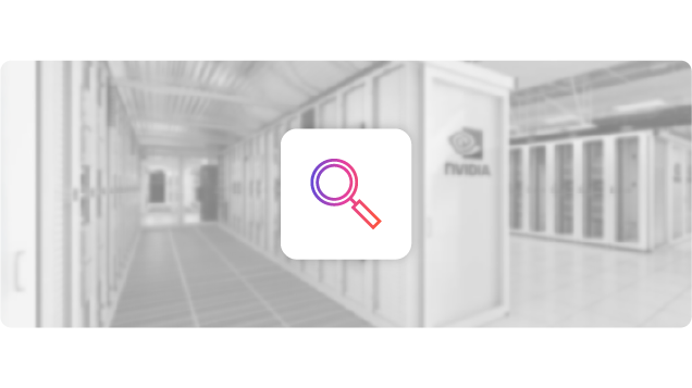 Icon with an AI center background