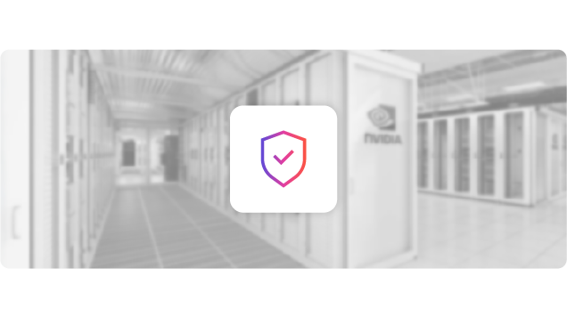 Icon with an AI center background