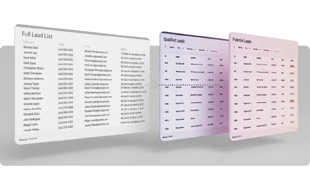 Image showing leads being split into a nurturing sequence and those ready to begin intake